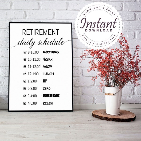 Retirement Printable - Etsy