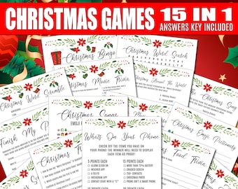 15 In One Pack, Christmas Party Games, Christmas Songs Emoji Pictionary Quiz, Christmas Song Quiz, Christmas Printables #434