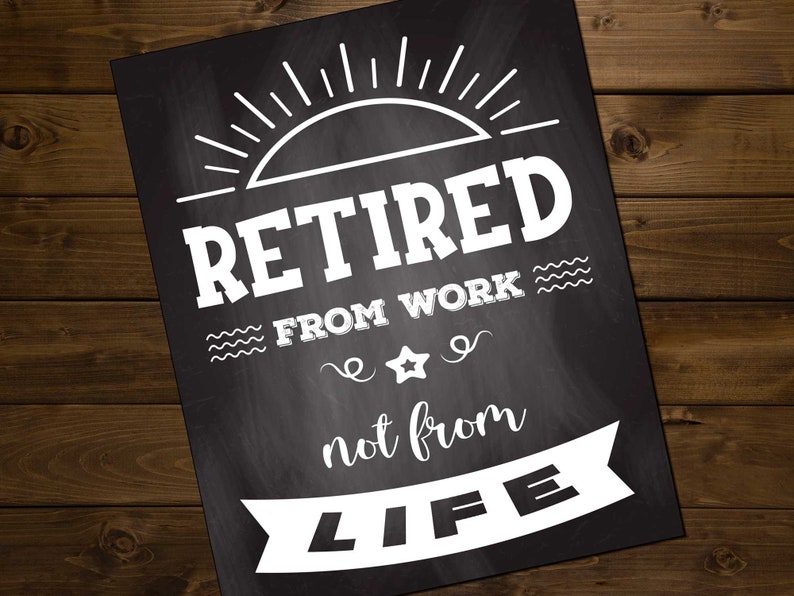 retirement signs 6 pack chalkboard retirement party signs etsy