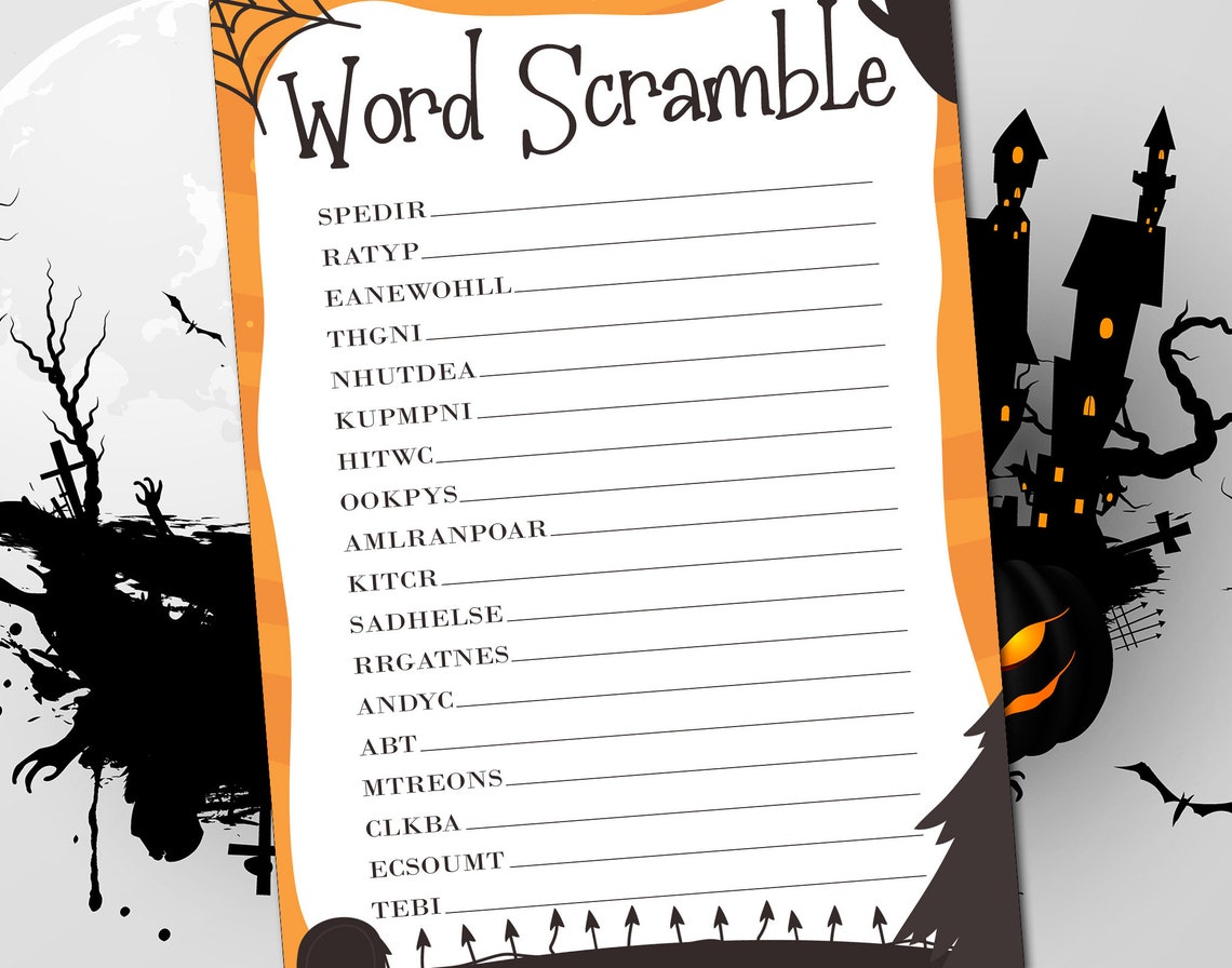 12 Halloween Games Halloween Printable Halloween Party Game Etsy