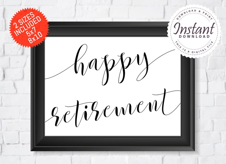 retirement welcome sign happy retirement sign printable etsy