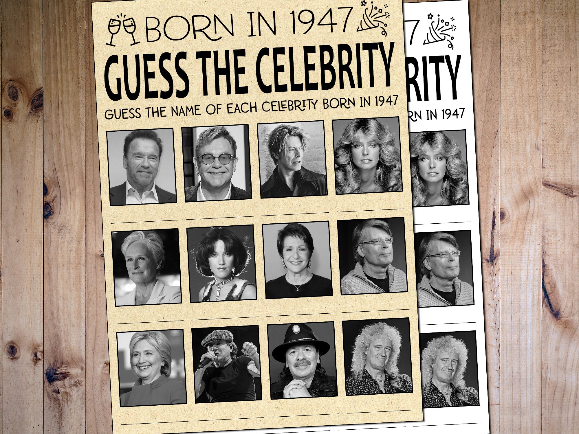 75th Birthday Games Born in 1947 75th Party Game Printable - Etsy Canada