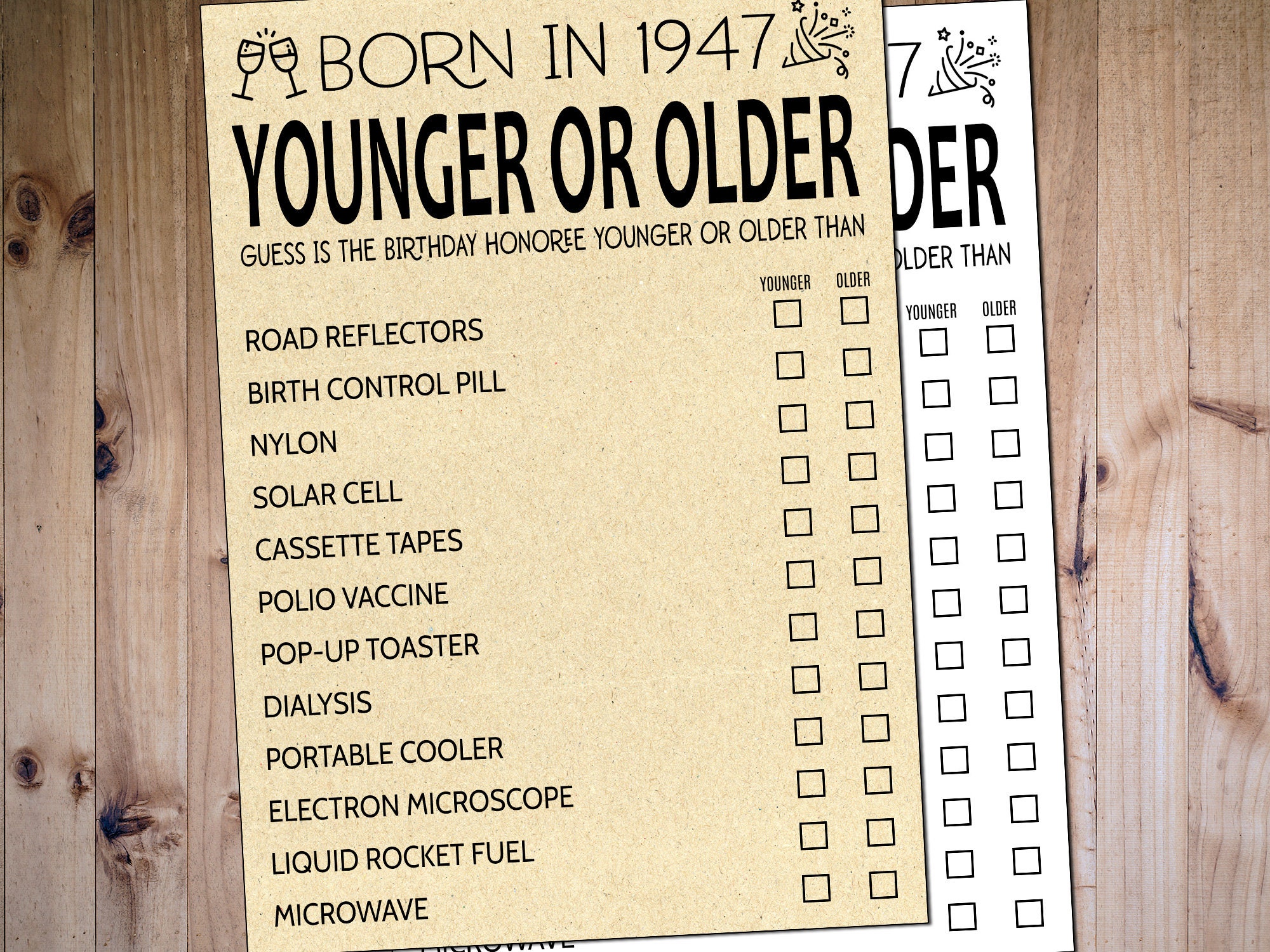 75th Birthday Games Born in 1947 75th Party Game Printable - Etsy Canada