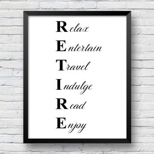 Letter Retirement Sign, Retirement Party, Retirement Gift, Happy Retirement, Retirement Printable, Teacher Retirement #305