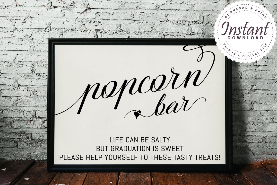 Graduation Popcorn Bar Sign Graduation Popcorn Sign Etsy graduation-popcorn-bar-sign-graduation-popcorn-sign-etsy