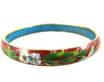 Red Cloisonne Bangle