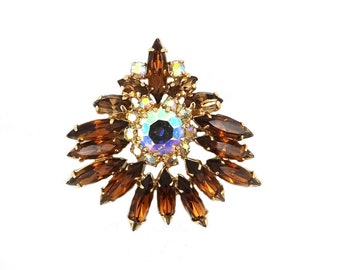 Topaz Crystal Brooch