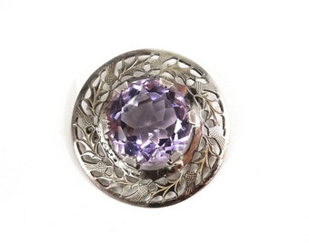 Vintage Purple Brooch