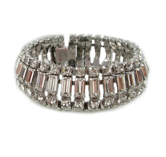 Vintage Sherman Crystal Bracelet - image 1