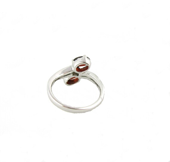 Vintage Garnet 2 Stone Ring - image 4