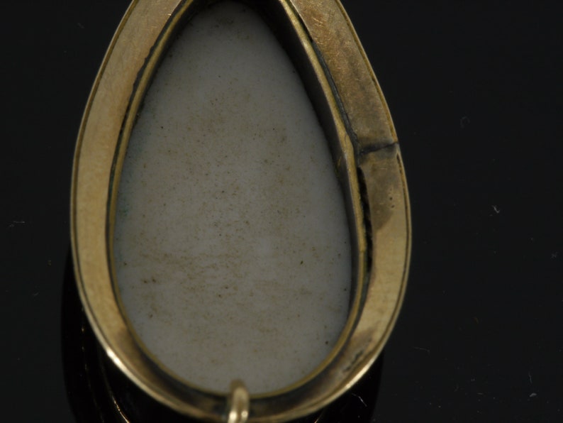 Elizabethan English Renaissance 1600s Portrait Miniature 10K Gold Pendant image 10
