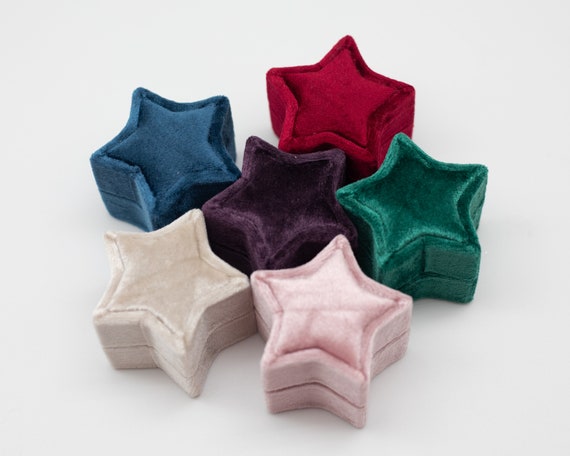 7 Colors Luxury Handmade Keepsake Velvet Ring Box… - image 9