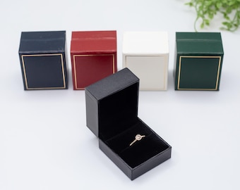 Luxury Antique Style Ring Box , Velvet Jewelry Ring  Box,  Proposal Engagement Wedding Presentation Heirloom Gift,