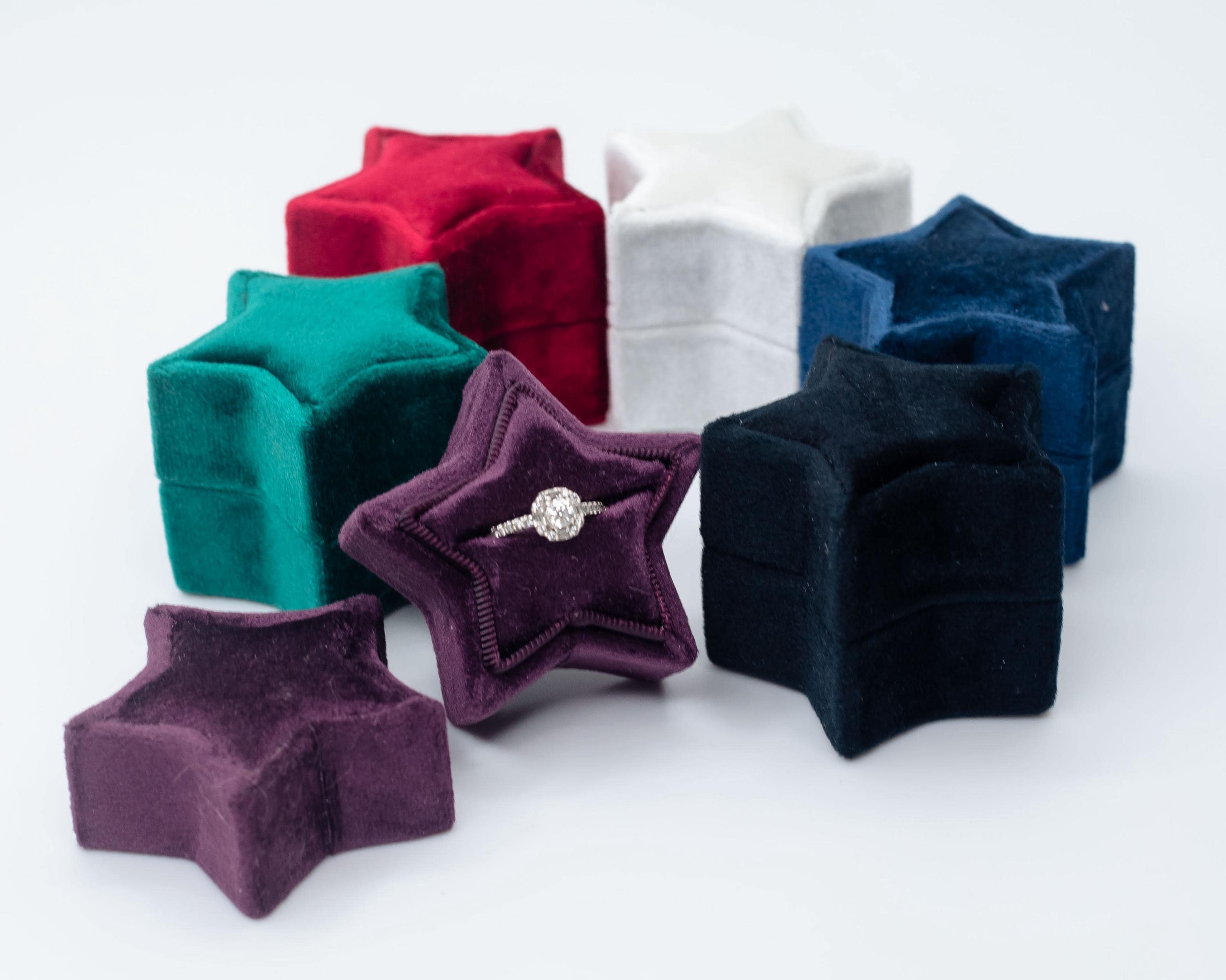 Scatola Porta Anelli In Velluto A Forma Di Cuore – 5,2x5,5x5 Cm, Per Proposte E Matrimoni - 4
