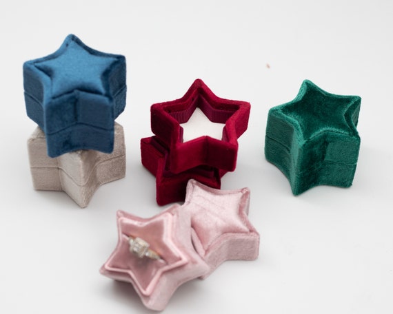 7 Colors Luxury Handmade Keepsake Velvet Ring Box… - image 3