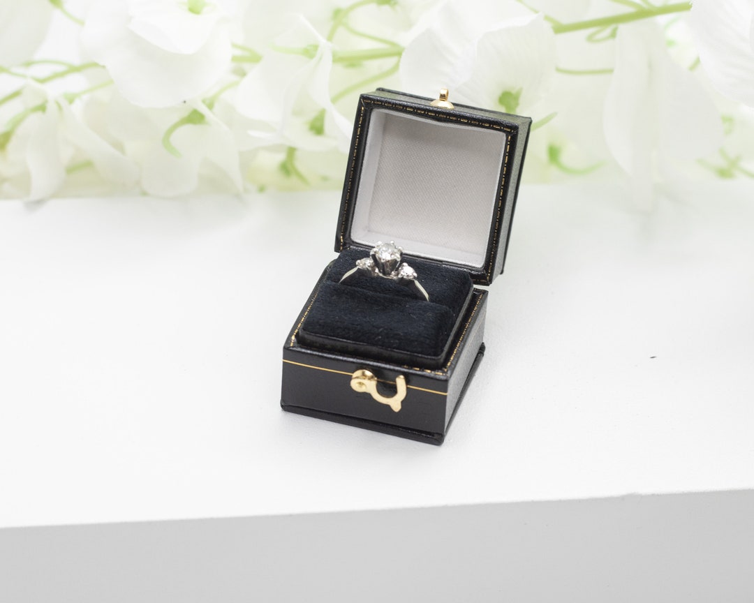 Luxury Antique Style Black Square Mini Ring Box ,victorian Style ...