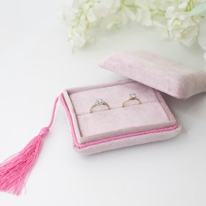 Bush Color Luxury Handmade  Keepsake Velvet  Jewelry  Box | Proposal presentation box| wedding | Engagement ring box | 1 - 2 slot ring box |