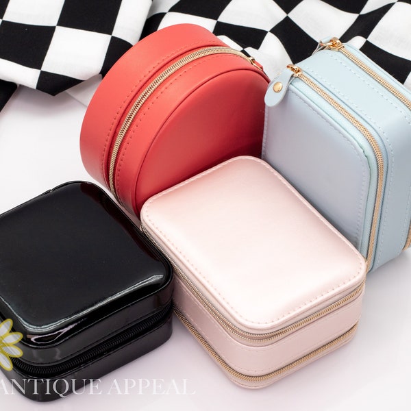 Rectangular Square Round, Adjustable Jewelry Box, Necklaces, Rings  Earrings  Travel Case, Cosmetic Storage  Portable Ring Box