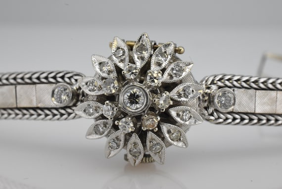 Geneve Circa 1950's  Ladies Natural Diamond  Wris… - image 2