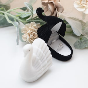 Schwan Ring Box |Geschenk Box | Schmuckschatulle | Geschenkbox | Verlobung Hochzeitsvorschlag Präsentation Schmuck Ring Box