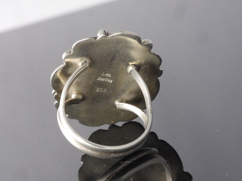 Vintage Native American 925 Sterling Silver Robins Egg Turquoise Solitaire Ring