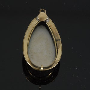 Elizabethan English Renaissance 1600s Portrait Miniature 10K Gold Pendant image 8