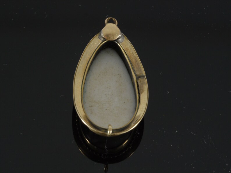 Elizabethan English Renaissance 1600s Portrait Miniature 10K Gold Pendant image 8