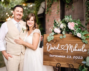Personalized Wedding Sign: 3D Lettering, Custom Couple Gift
