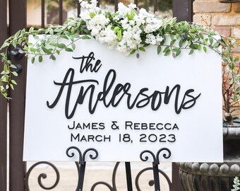 Personalized Wedding Welcome Sign: 3D Lettering, Custom Decor