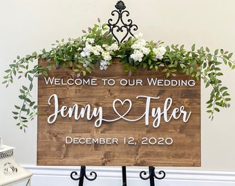 Welcome to our Forever Sign, Welcome to our Wedding Sign, Wedding Sign, Wedding Welcome Sign, Custom Wood Wedding Sign, Wedding Decor