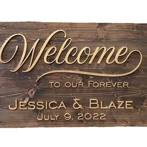 Welcome to our Wedding Sign, Wedding Welcome Sign, Wedding Sign, Wedding Signage, Wood Wedding Sign, 3D Wedding Sign, Wedding Decor, Rustic