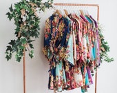 Bridesmaid Robes- Floral Robes- Floral Bridesmaid Robes- Satin Robes- Robes for Bridesmaids- Bridesmaid Gift- Personalized Robes- Silk Robes