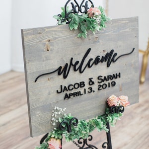 Wedding Welcome Sign, Wedding Sign, Rustic Wood Sign, Wedding Signage, Wedding Name Sign, Established Date Sign, Custom Wedding Sign