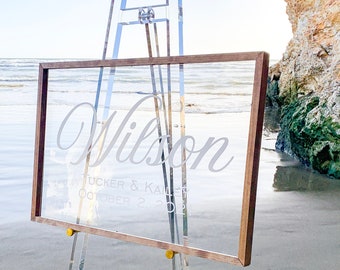 Wedding Sign, Acrylic Wedding Sign, Clear Acrylic Sign, Acrylic Wedding Sign with Frame, Wedding Welcome Sign, Custom Acrylic Sign