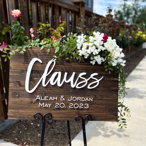 Wedding Sign with Last Name, Wedding Sign, Welcome Wedding Sign Wood, Wedding Signage, Last Name Wedding Sign, Custom 3D Wedding Sign