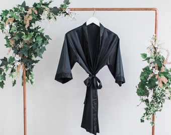 black silk robes for bridesmaids