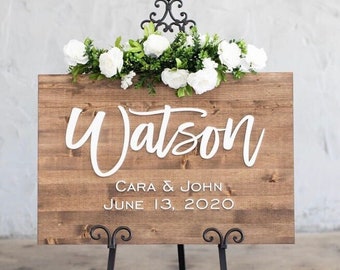 Personalized 3D Wood Wedding Welcome Sign