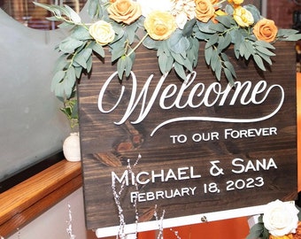 Welcome to our Wedding Sign, Wedding Sign, Wedding Signage, Welcome Wedding Sign, Custom 3D Wedding Sign, Wedding Decor, Rustic Wedding Sign