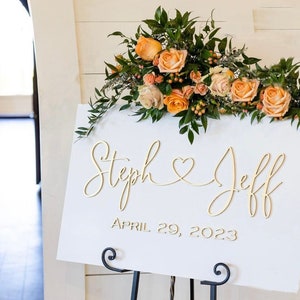 White Wedding Sign, Wedding Welcome Sign, Wedding Decor, Wedding Signage, Wedding Sign, Custom Wedding Sign, Wedding Gift, Engagement Gift