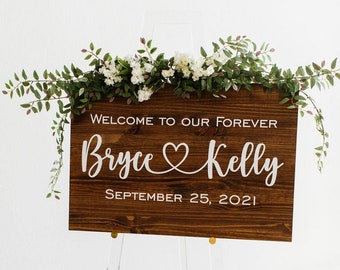 Welcome to our Wedding Sign, Welcome to our Forever Sign, Wedding Sign, Wedding Welcome Sign, Welcome Wedding Sign Wood, Wedding Decor