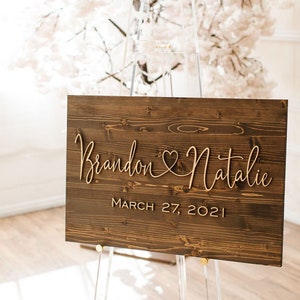 Wedding Welcome Sign, Wedding Sign, Rustic Wood Sign, Wedding Signage, Wedding Name Sign, Established Date Sign, Custom Wedding Sign