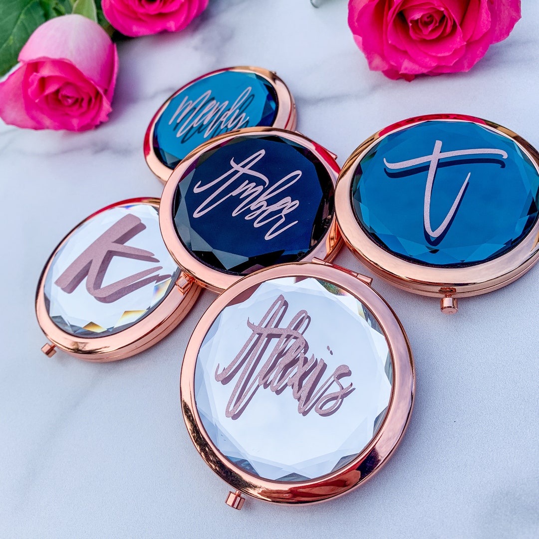 Compact Mirror Makeup Compact Personalized Compact Custom Etsy