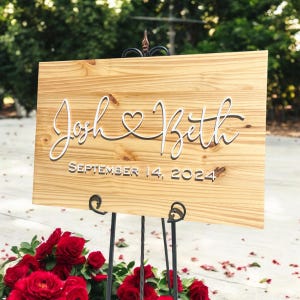 Wedding Welcome Sign, Wedding Sign, Rustic Wood Sign, Wedding Signage, Wedding Name Sign, Wood Wedding Sign, Couple Name Sign, Wedding Decor