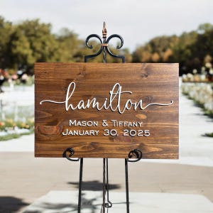 Custom Wedding Welcome Sign: 3D Letter Wooden Family Name Decor