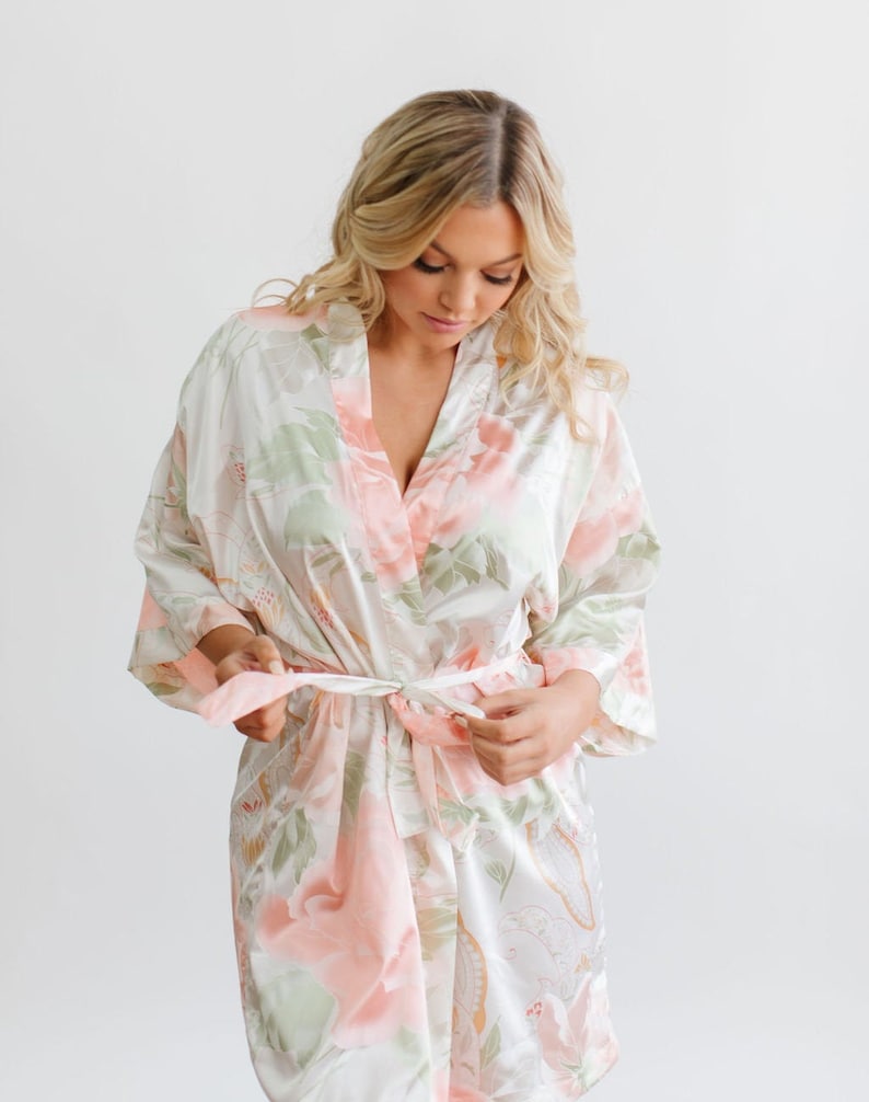 floral bridesmaid robe