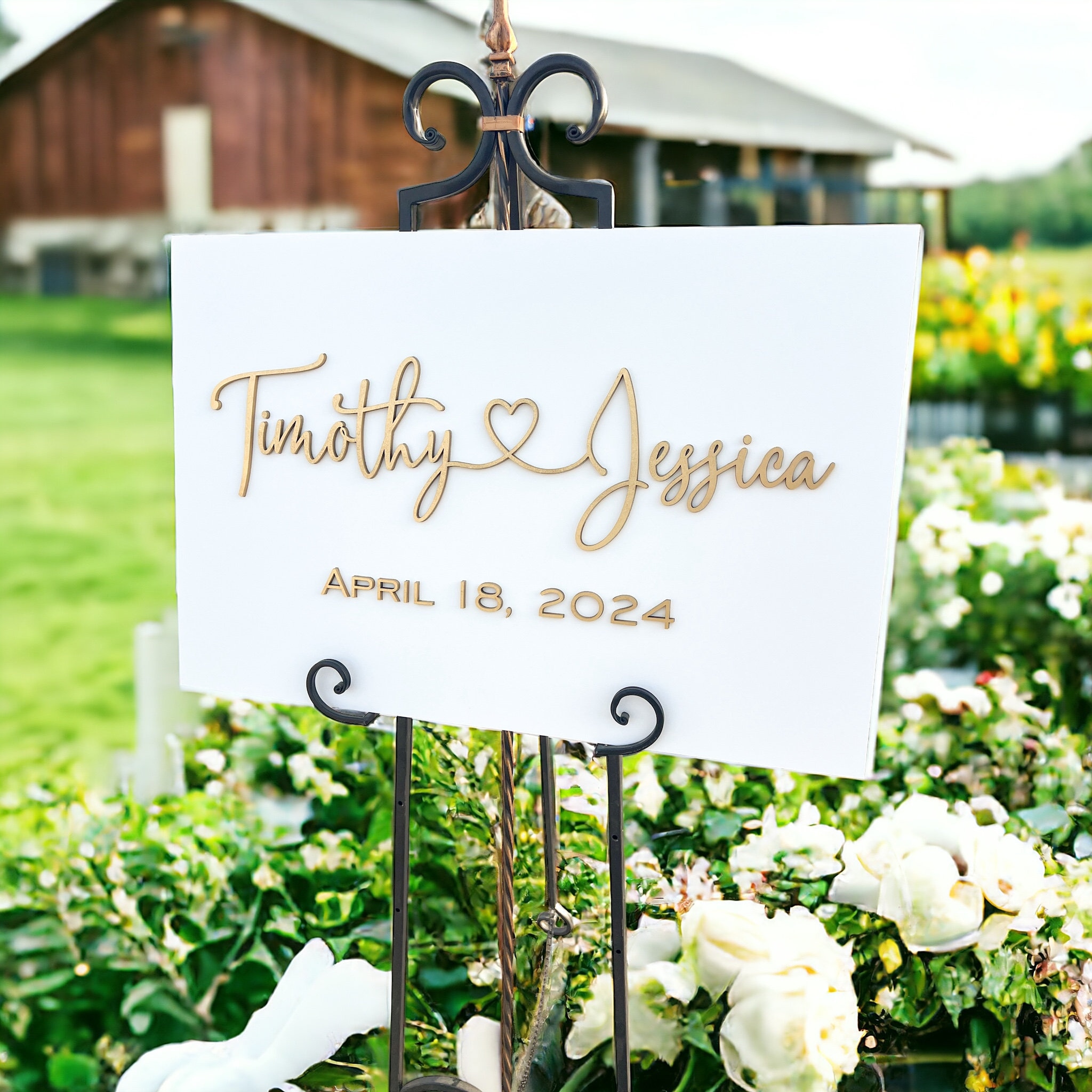 Wedding Sign, Wedding Welcome Sign, Wedding Decor, Wedding Signage, White Wedding Sign, Custom Wedding Sign, Wedding Gift, Engagement Gift