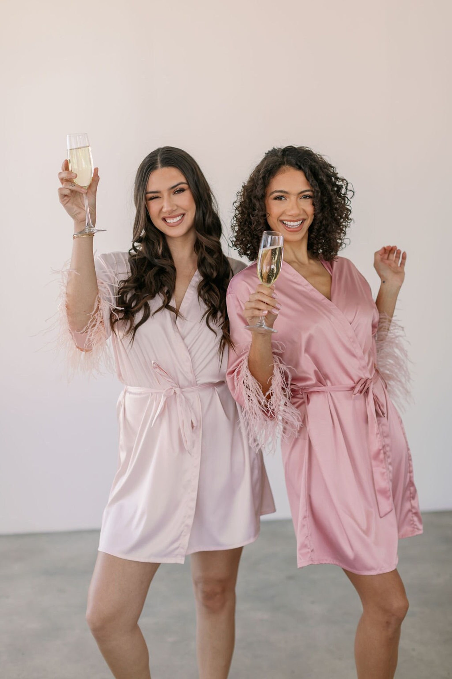 Bridesmaid Robes Feather Robe Robe With Feathers Feather Etsy