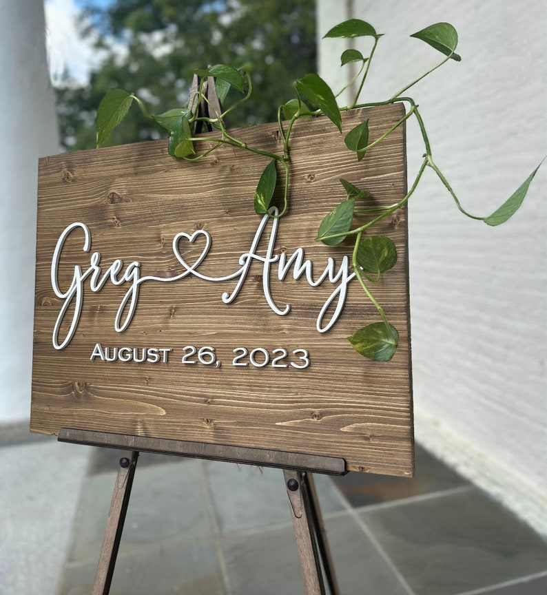 Wedding Sign, Wedding Welcome Sign, Welcome Wedding Sign Wood, Wedding Decor, Wedding Signage, Welcome Sign Wedding, Welcome to our Wedding image 6