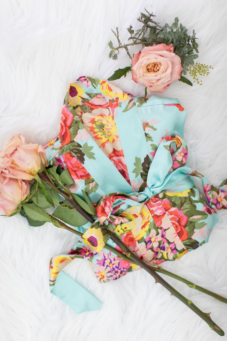 floral bridesmaid robes