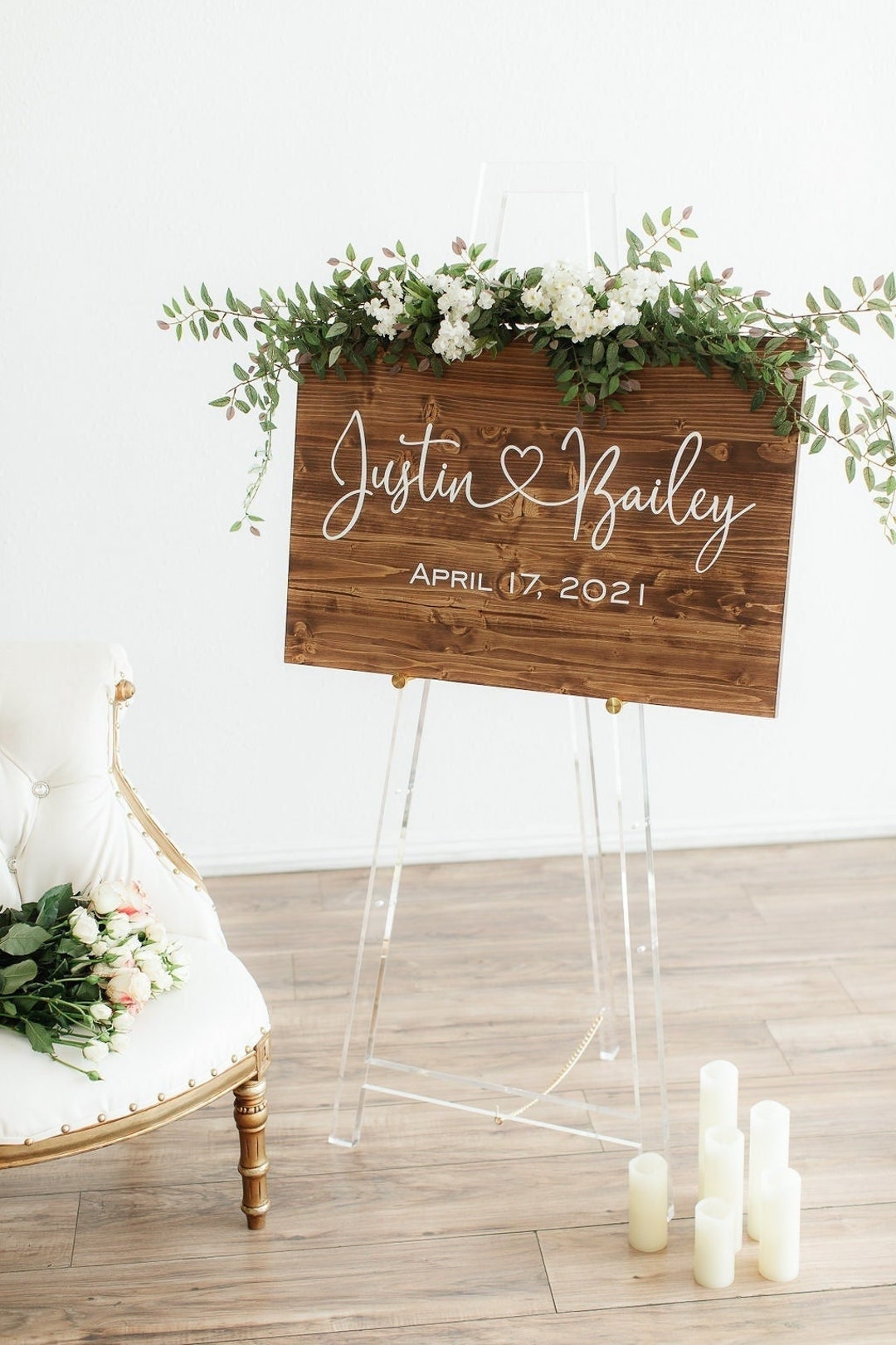 JennyGems Pick a Seat Not a Side You're Loved by the Groom and Bride Wooden  Sign, Wedding Signs, Wedding Decor, Made in USA